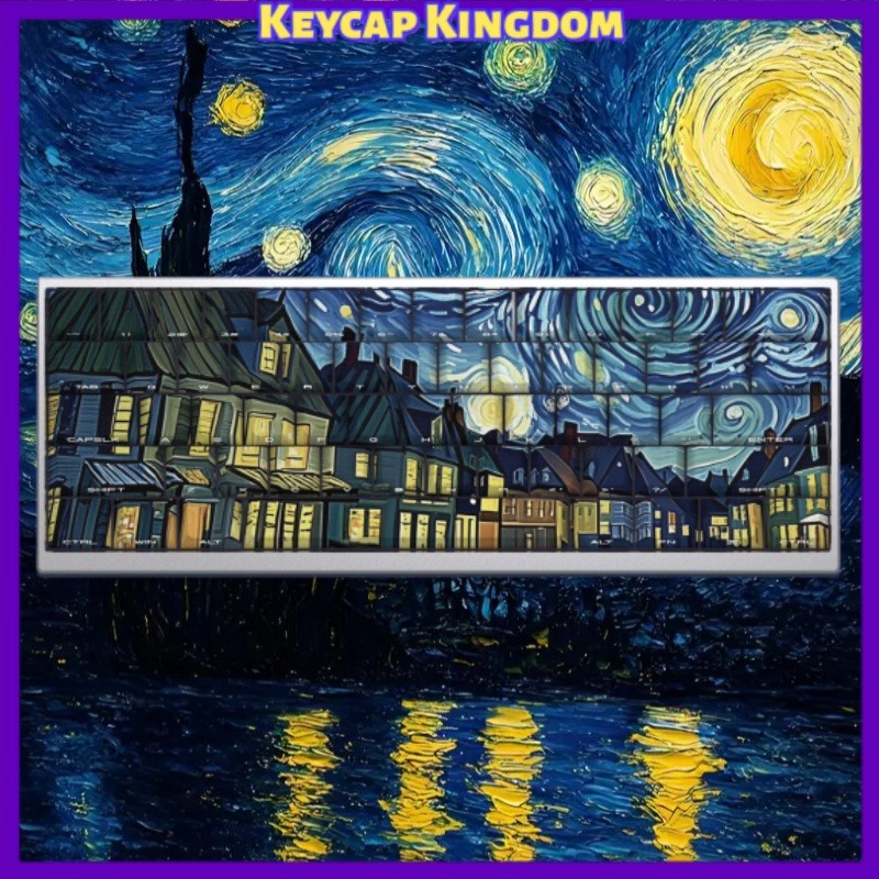 Keyboard Laptop Accessories - Van Gogh Starry Sky Theme Keycap