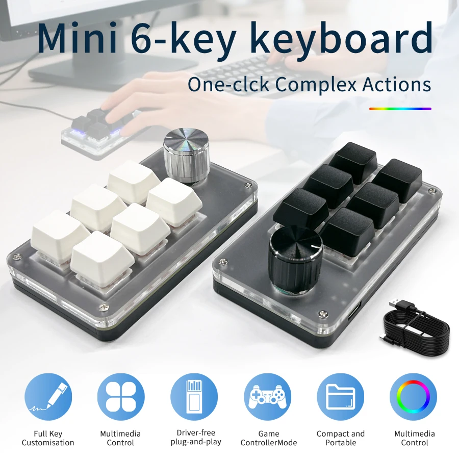 Laptop Accessories Rgb - RGB 6 Keys 1 Knob Custom