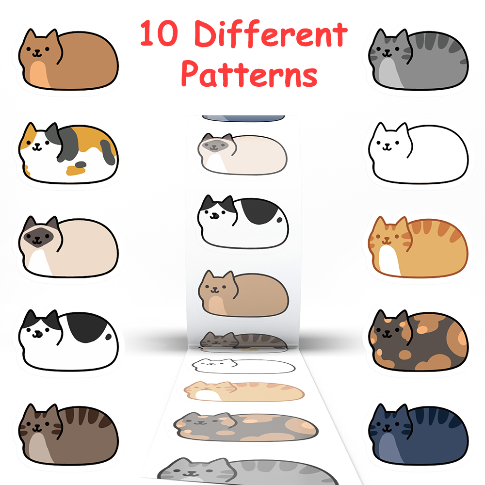 500pcs Cute Cat Sticker Cartoo - Laptop Accessories Aesthetic recension och pris