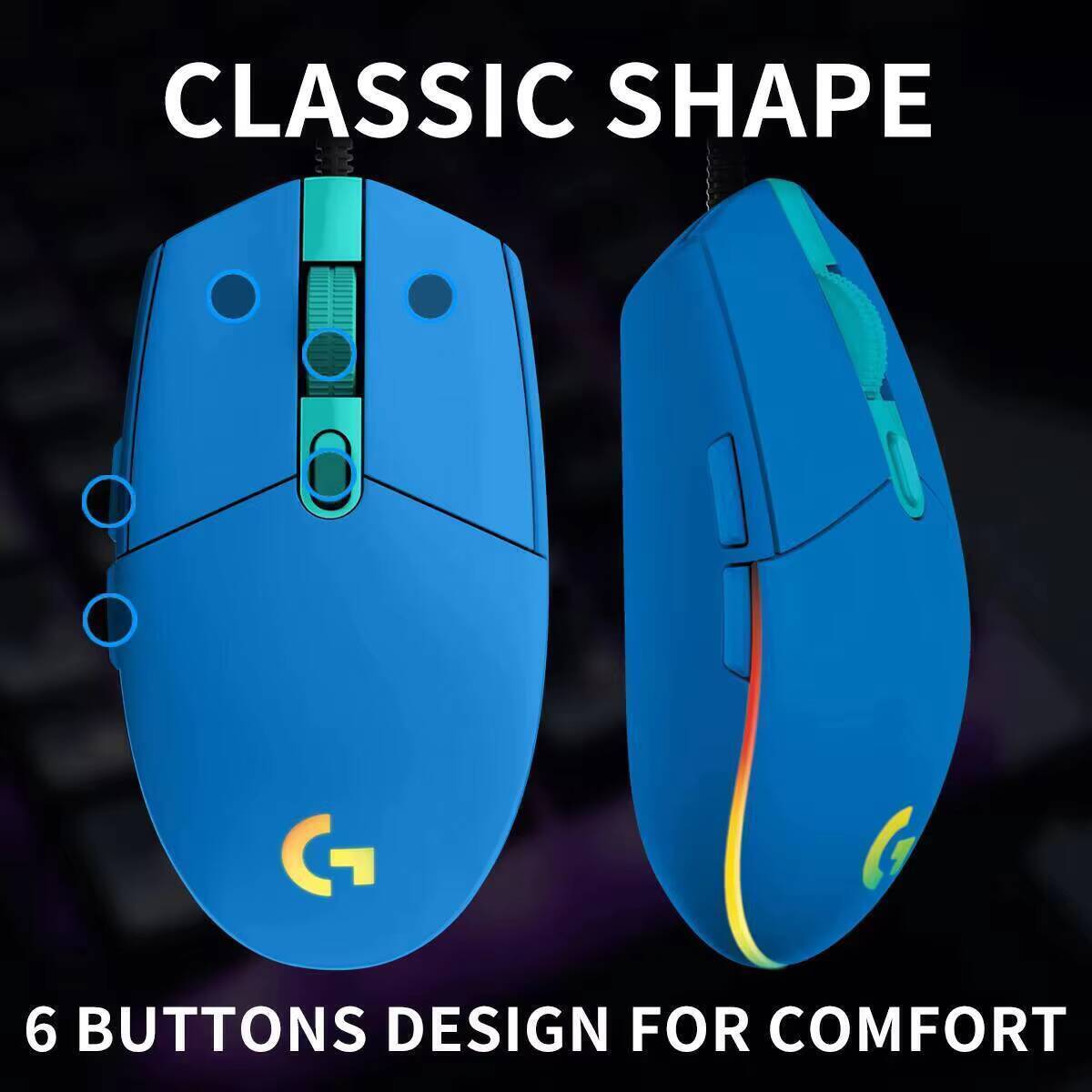 Logitech G203 LIGHTSYNC Gaming - Logitech Mouse G203 recension och pris