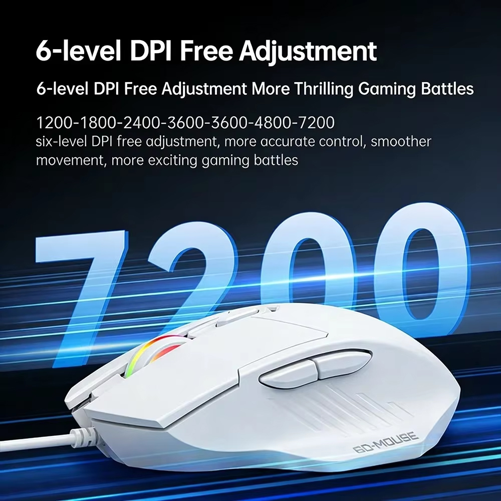 KEBIDUMEI 7200DPI Wired Mouse  - Laptop Accessories Rgb recension och pris
