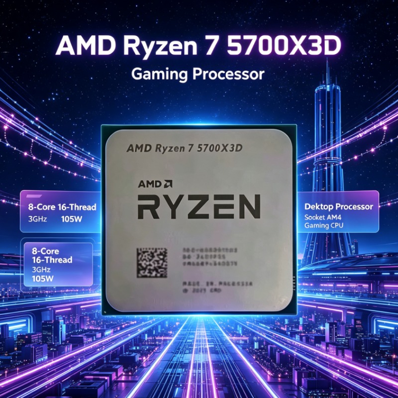 AMD Ryzen 7 5700X3D Desktop CP - Amd Cpu Ryzen 7 recension och pris