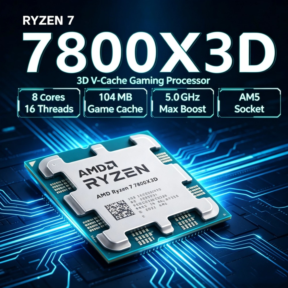 CPU AMD Ryzen 7 7800X3D Replac - Amd Cpu Ryzen 7 recension och pris