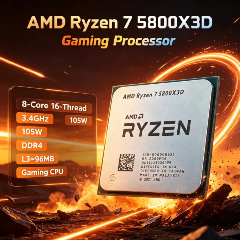 AMD R7 5800X3D 96 MB Gaming Pr - Amd Cpu Ryzen 7 recension och pris