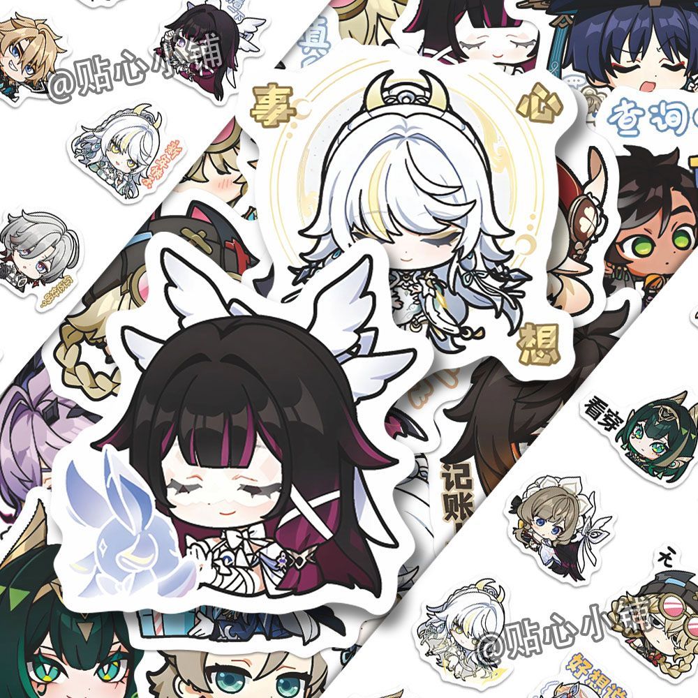 64PCS Genshin Impact Moon Maid - Laptop Accessories Aesthetic recension och pris